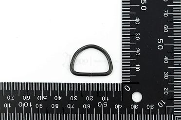 Полукольцо 20/25 (ø 2,5 мм), цвет черный никель (оксид), 50 шт.