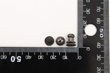 Кобурный винт 6 мм, цвет черный никель, 6 шт.