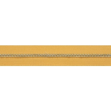 Молния № 5 метал. зуб, цвет охра/золото, 1 метр