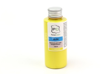 Краска для кожи PU FarbenFIX покрывная полиуретановая цвет лимонный, объем 100мл